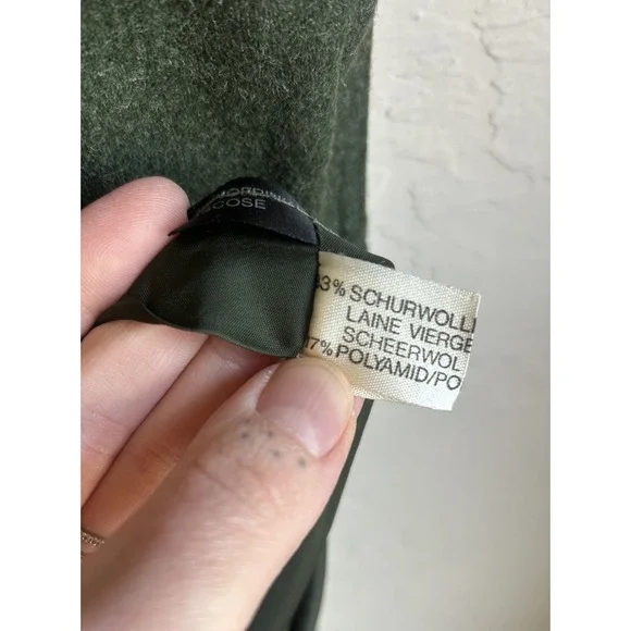 Vintage Lodenfrey Green Wool Coat Dress Heritage Loden Dark Academia 42 EU - Picture 12 of 14